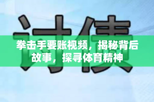 拳击手要账视频，揭秘背后故事，探寻体育精神