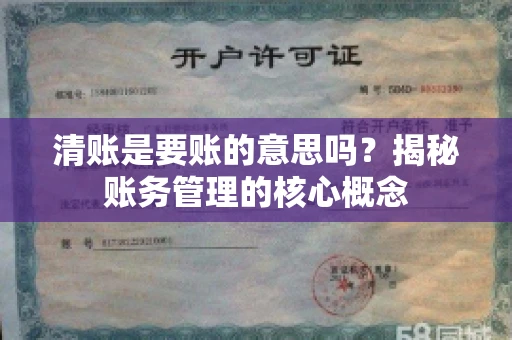 清账是要账的意思吗？揭秘账务管理的核心概念