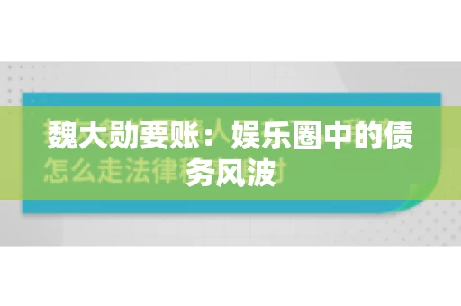 魏大勋要账：娱乐圈中的债务风波