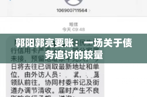 郭阳郭亮要账：一场关于债务追讨的较量