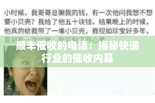 顺丰催收的电话：揭秘快递行业的催收内幕